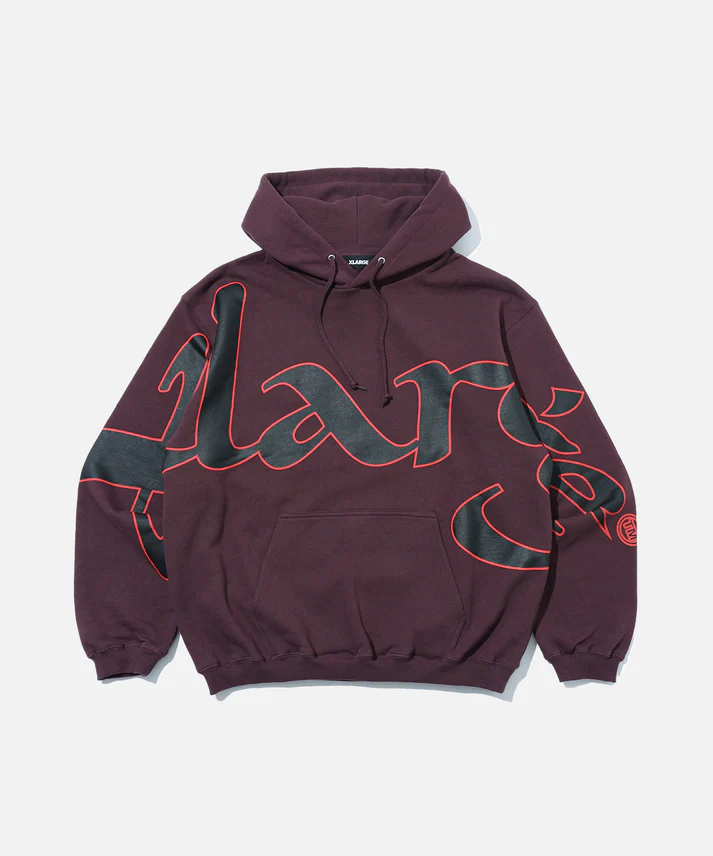 XLARGE Logo Hooded Sweatshirt – Burgundy
