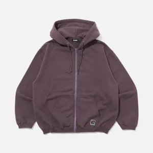 XLarge Lable Zip Hooded Sweatshirt - Brown