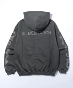 XLarge Meditation Zip up Hooded Sweatshirt - Grey