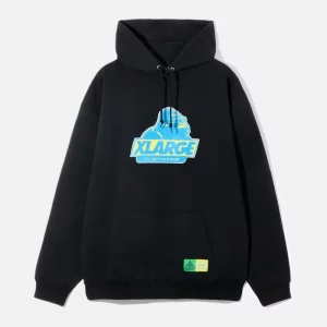 XLarge Old OG Colors Pullover Hooded Sweatshirt - Black - Front