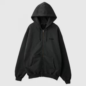 XLarge Pigment Dyed Work Zip Hoodie - Black
