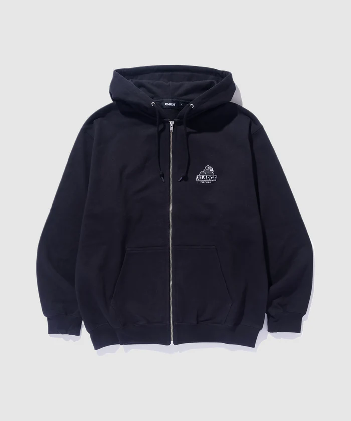 XLarge Slanted OG Logo Zipper Hoodie - Black XLarge Slanted OG Logo Zipper Hoodie
