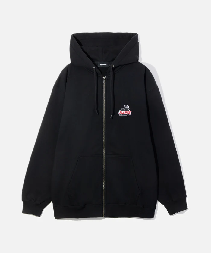 XLarge Slanted OG Zip Hooded Sweatshirt - Black - Front XLarge Slanted OG Zip Hooded Sweatshirt - Black