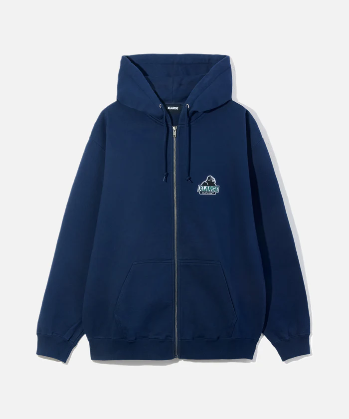 XLarge Slanted OG Zip Hooded Sweatshirt - Front XLarge Slanted OG Zip Hooded Sweatshirt - Navy
