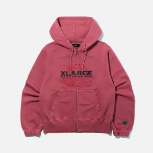 XLarge Worlds Largest Brand Slim Zip Hooded Sweatshirt - Burgundy