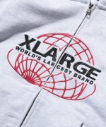 XLarge Worlds Largest Brand Slim Zip Hooded Sweatshirt - Grey
