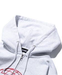 XLarge Worlds Largest Brand Slim Zip Hooded Sweatshirt - Grey