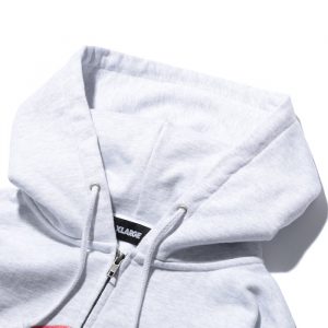 XLarge Worlds Largest Brand Slim Zip Hooded Sweatshirt - Grey