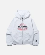 XLarge Worlds Largest Brand Slim Zip Hooded Sweatshirt - Grey