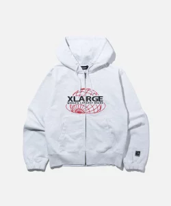 XLarge Worlds Largest Brand Slim Zip Hooded Sweatshirt - Grey