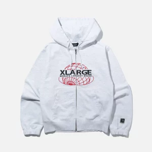 XLarge Worlds Largest Brand Slim Zip Hooded Sweatshirt - Grey