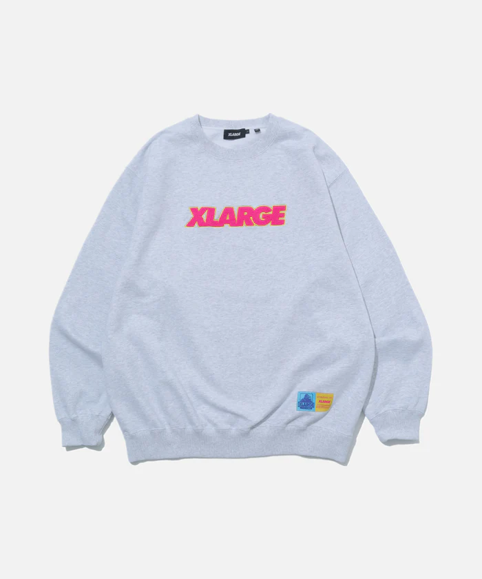 201253012001_ASH_1 XLarge Standard Logo Colors Crewneck - Ash