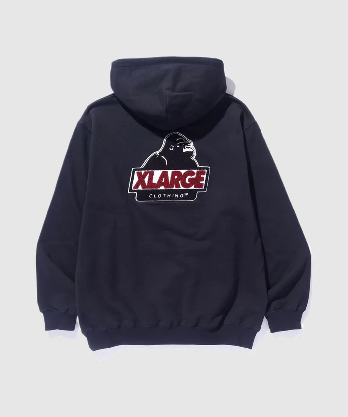 XLarge Chenille Slanted OG Logo Pullover Hoodie - Black