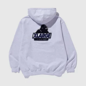 XLarge Chenille Slanted OG Logo Pullover Hoodie - Grey