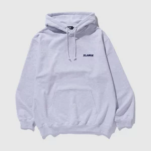 XLarge Chenille Slanted OG Logo Pullover Hoodie - Grey