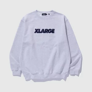 XLarge Chenille Standard Logo Crewneck Sweartshirt - Ash