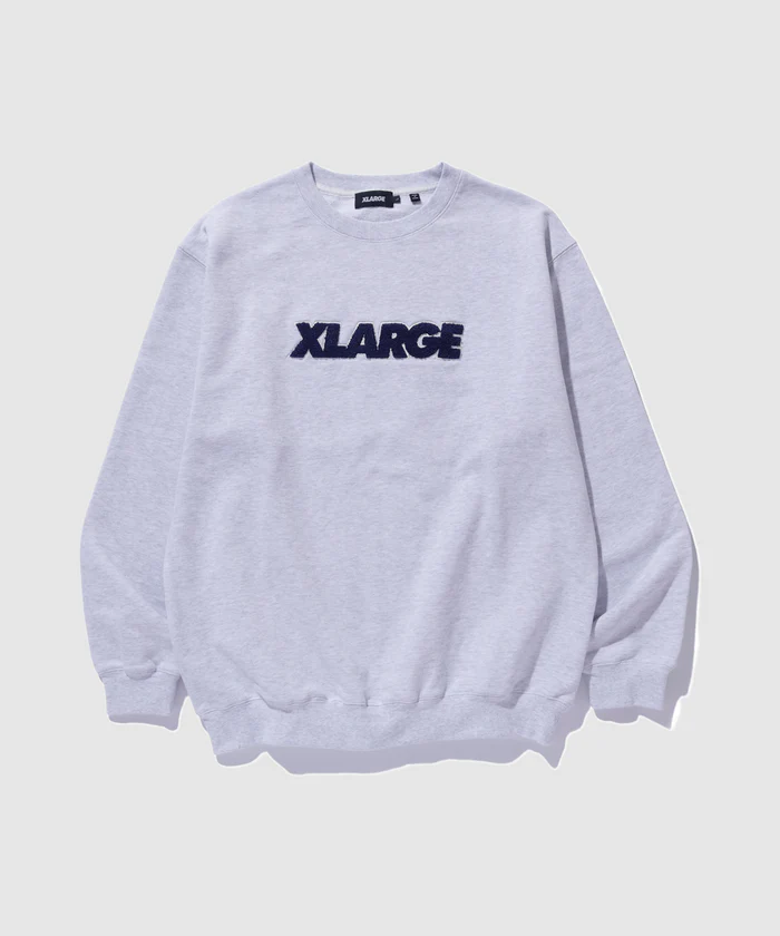 XLarge Chenille Standard Logo Crewneck Sweartshirt - Ash XLarge Chenille Standard Logo Crewneck Sweartshirt - Ash