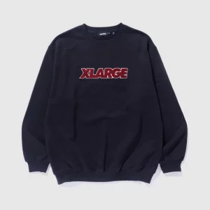 XLarge Chenille Standard Logo Crewneck Sweartshirt - Black