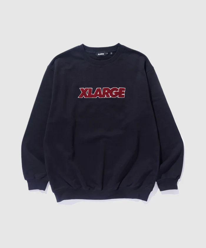XLarge Chenille Standard Logo Crewneck Sweartshirt - Black XLarge Chenille Standard Logo Crewneck Sweartshirt - Black