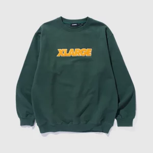 XLarge Chenille Standard Logo Crewneck Sweartshirt - Green