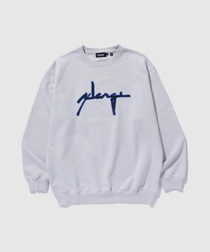 XLarge Distortion Logo Crewneck Sweatshirt - Ash XLarge Distortion Logo Crewneck Sweatshirt