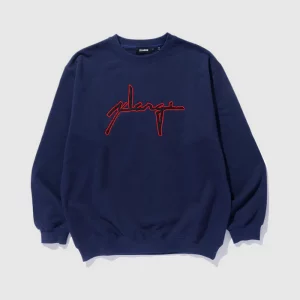 XLarge Distortion Logo Crewneck Sweatshirt - Navy