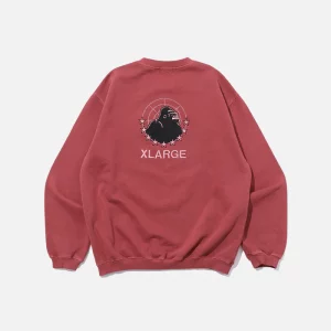 XLarge Gorillas Nation Crewneck Sweatshirt - Burgundy