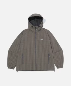 XLarge Grid Check Hooded Jacket - Brown