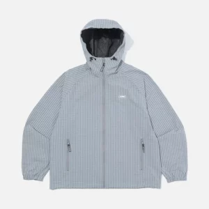 XLarge Grid Check Hooded Jacket - Grey