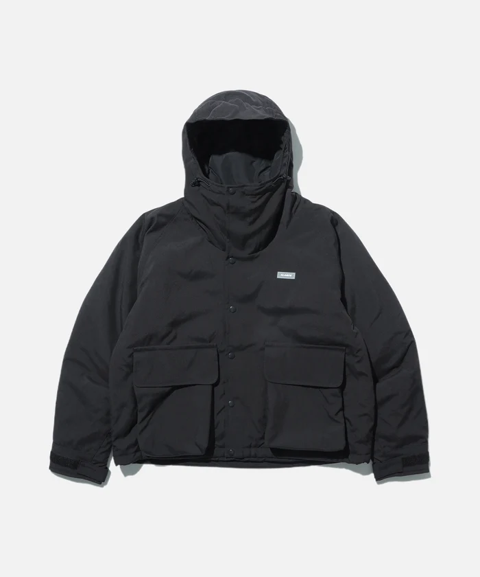 XLarge Hooded Puffer Jacket - Black - Front XLarge Hooded Puffer Jacket - Black - Back