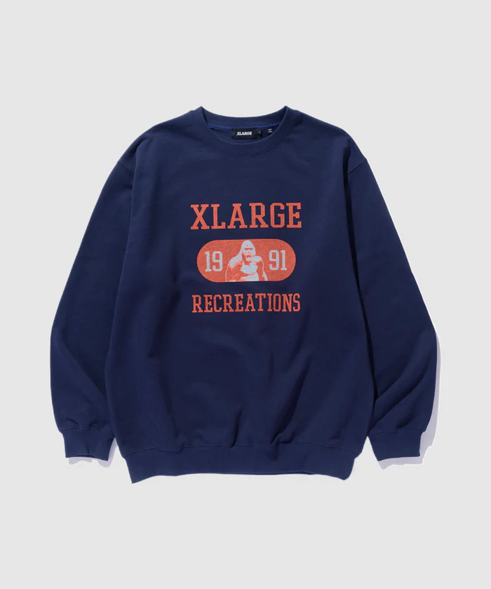 XLarge Recreations Crewneck Sweatshirt - Navy - 1 XLarge Recreations Crewneck Sweatshirt - Navy