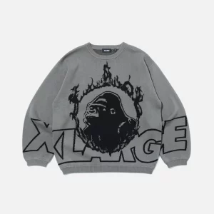 XLarge Ring of Fire Crewneck Sweatshirt - Grey