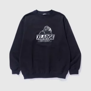 XLarge Slanted OG Logo Crewneck Sweatshirt - Black